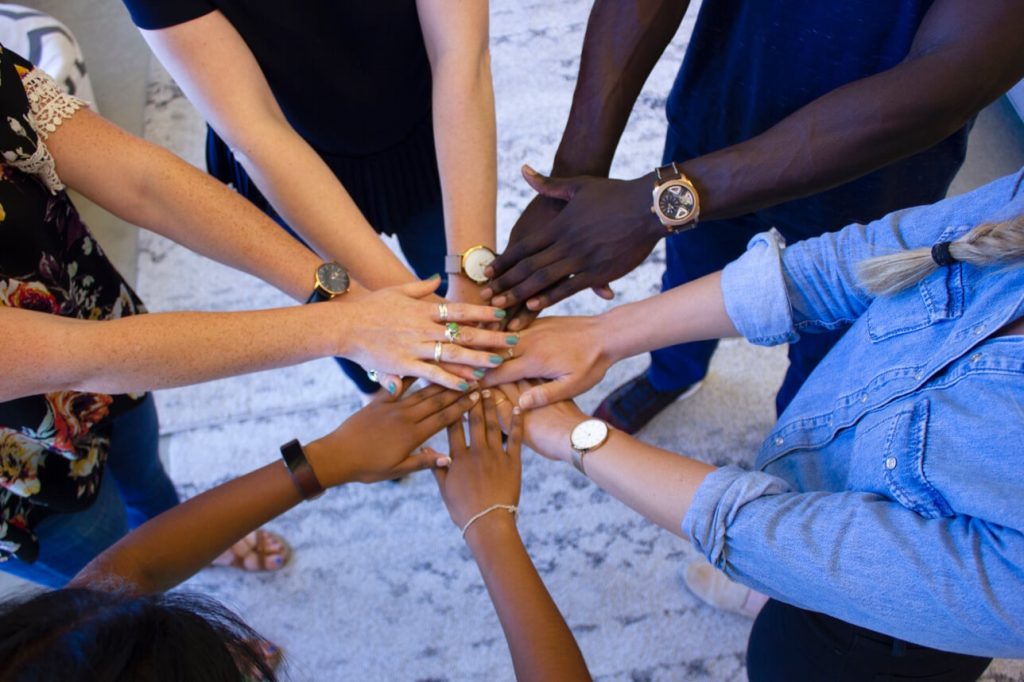 Hands in a circle